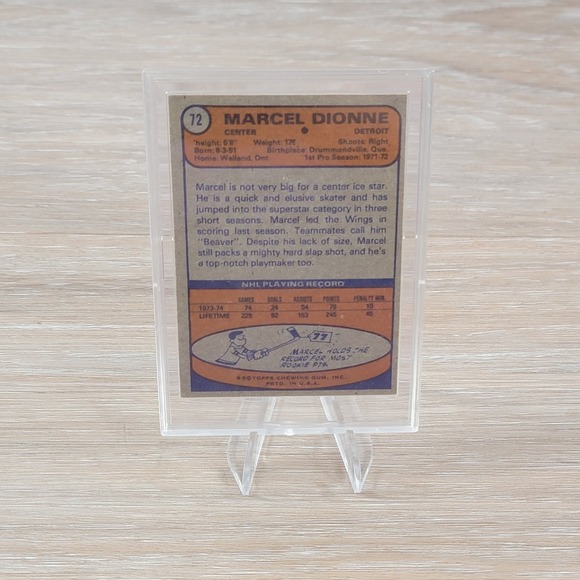 Marcel Dionne Detroit Red Wings Autographed Hockey Card 1972-73 NHL - Picture 4 of 4